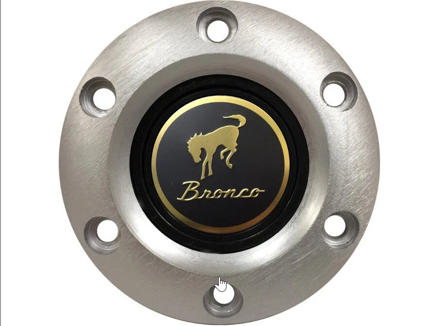 Brushed Steering Wheel Horn Button for Classic Ford Bronco (1966–1977)