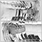 Pair of Chrome Housing Amber Side Headlights for Ford F150 (2009–2014)