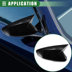 1 Pair Rearview Mirror Cover Cap for Hyundai Veloster (2012–2017) Gloss Black
