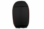 Console Lid Armrest Cover for BMW E63 E64 (2003–2010) Carbon Fiber Red Stitch
