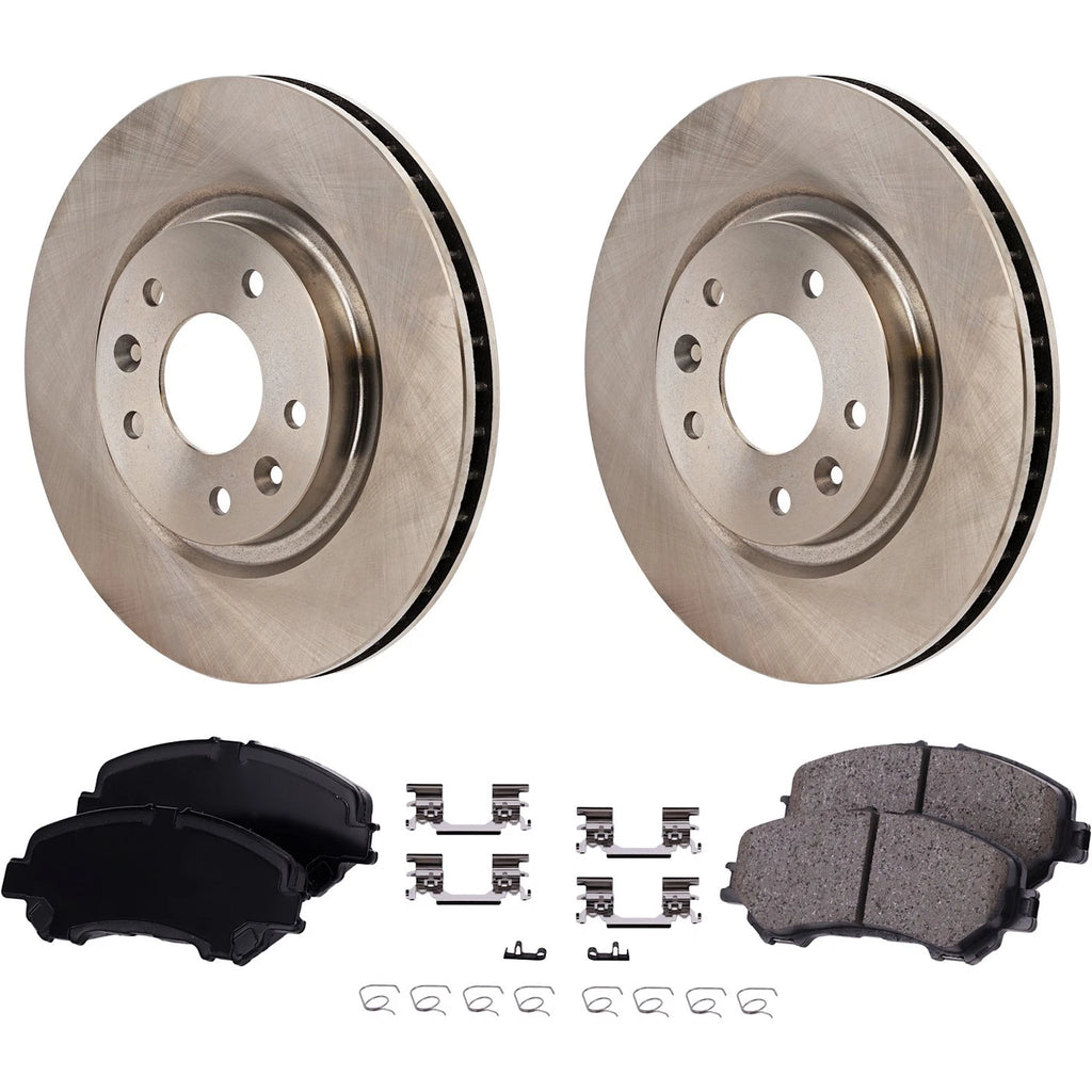 Front Brake Disc Rotors and Pads Kit for Nissan Rogue Sport (2021–2022)