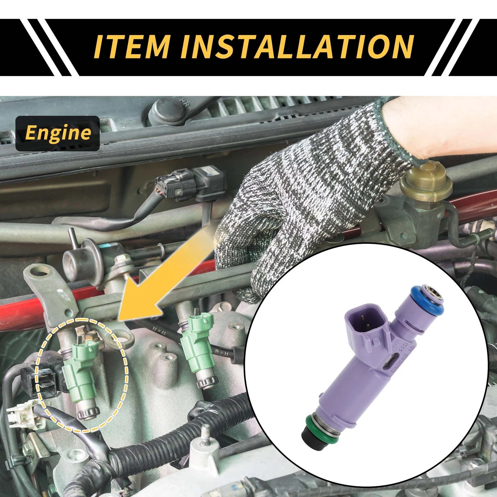 Fuel Injector for Ford F-150 (2009–2010) 6 Holes Purple