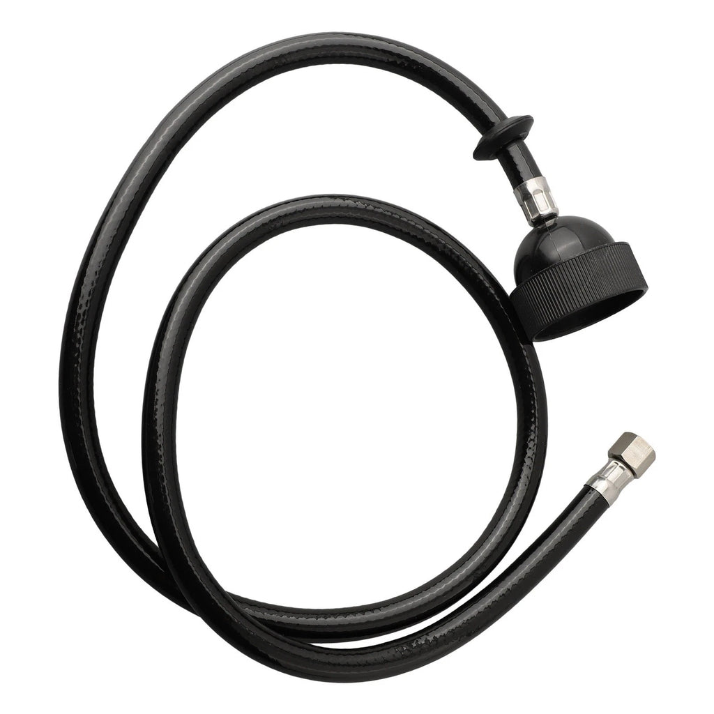 Black Rubber Hose Spray Nozzle with Brass Accessories for Shampoo Bowl (N/A)