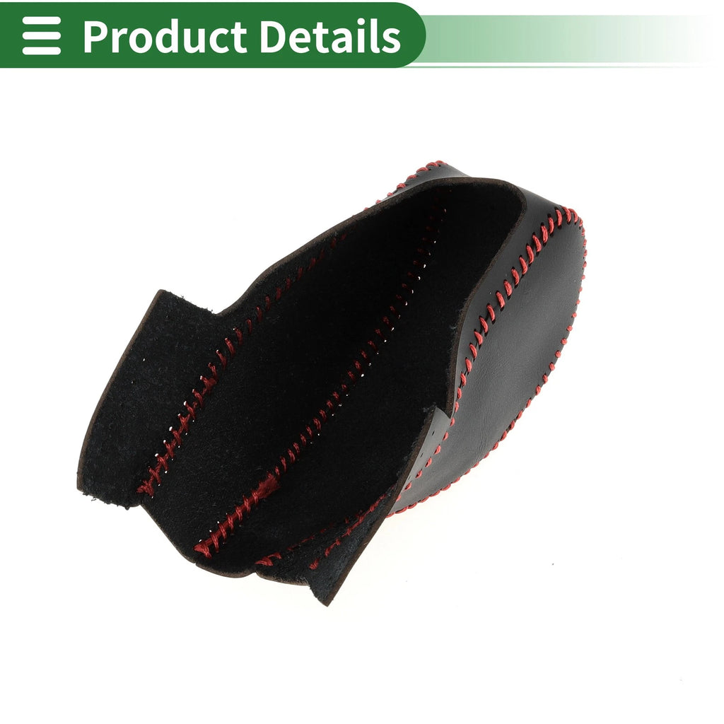 Gear Shift Knob Cover for Subaru Forester (2014–2017) Black Red Faux Leather