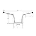 Handlebar for Victory Cross Roads Hard Ball (2010–2014) Chrome