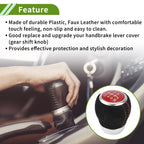 6 Speed Manual Gear Shift Knob for Subaru Impreza WRX (2009–2018) Faux Leather Black