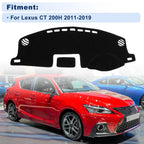 Dash Cover for Lexus CT 200H (2011–2019) Polyester Black