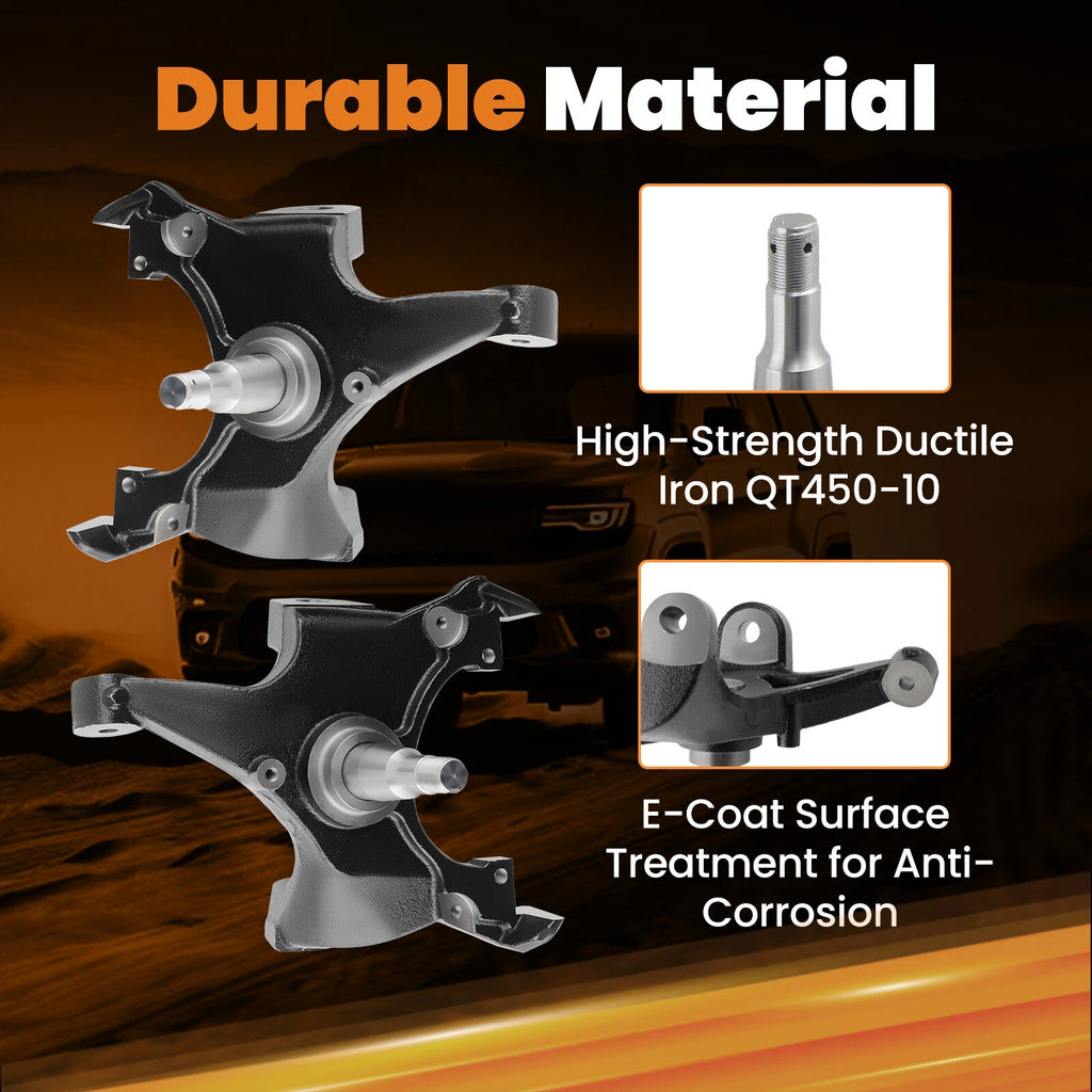 2 Inch Drop Spindle Lowering Kit for Chevy C1500 C2500 2WD (1988–1998)