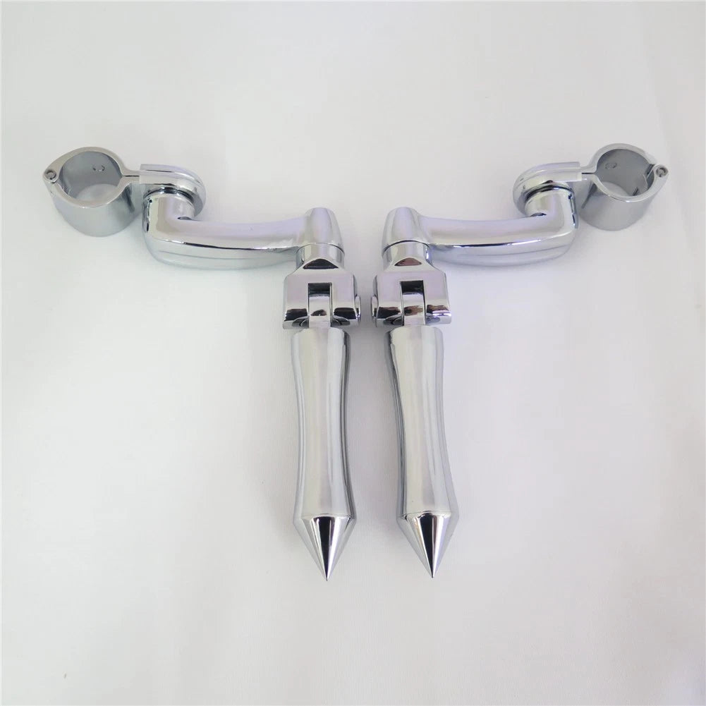 1 Inch Chrome Peg Mounting Kit for Honda GoldWing VTX1300 Shadow Valkyrie (2001–2010)