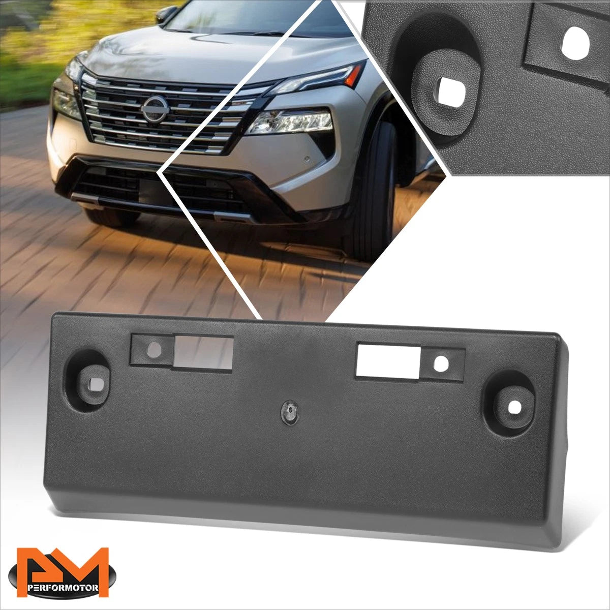 Front Bumper License Plate Mounting Bracket for Nissan Rogue (2021–2023)