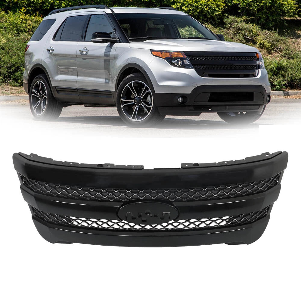 Black Front Upper Grille for Ford Explorer Sport (2011–2015)