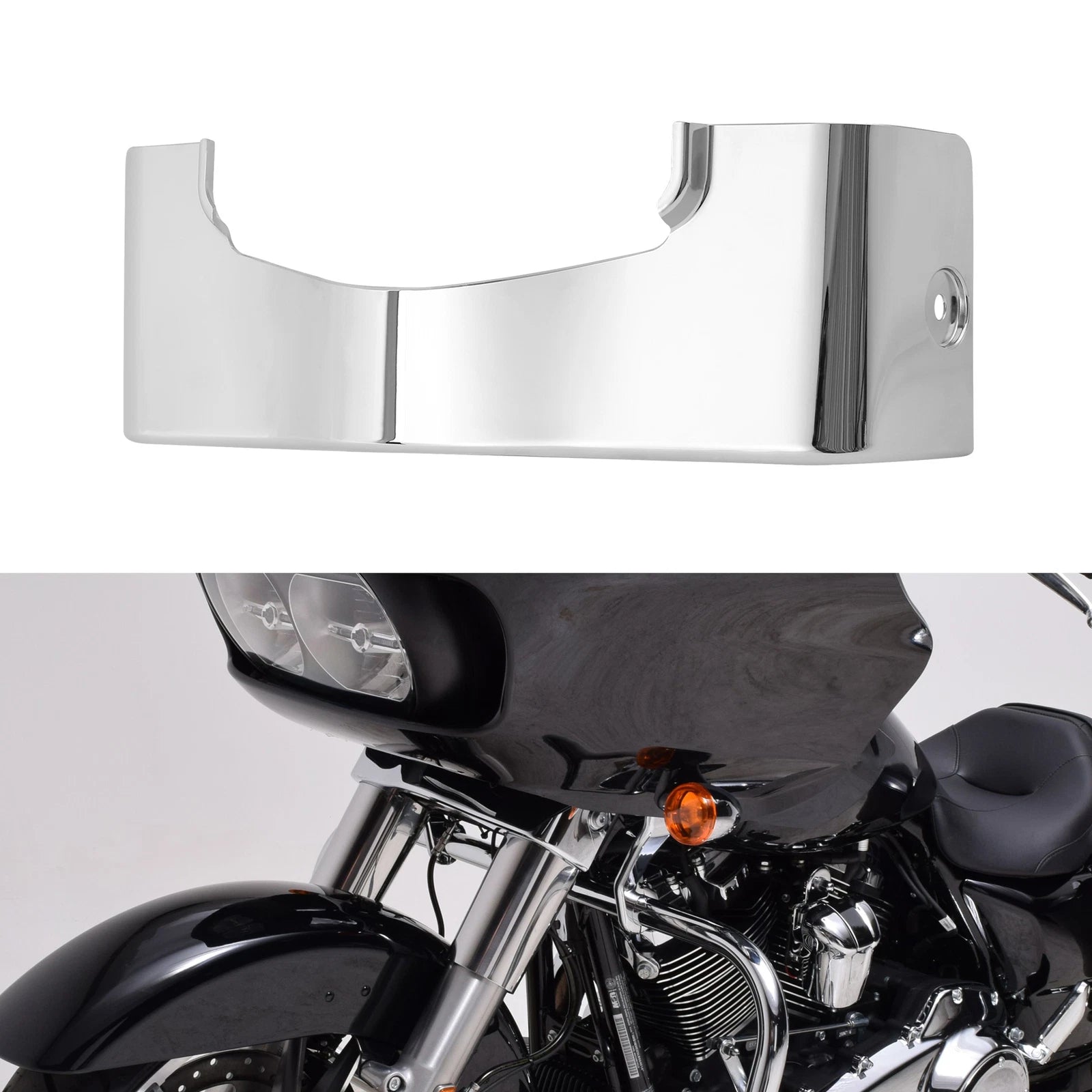Chrome Outer Fairing Skirt for Harley Touring Road Glide (2015–2024)