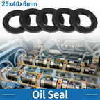 Set of 5 Oil Seal Rotary Shaft Seal 25x40x6mm Nitrile Rubber for Various Models