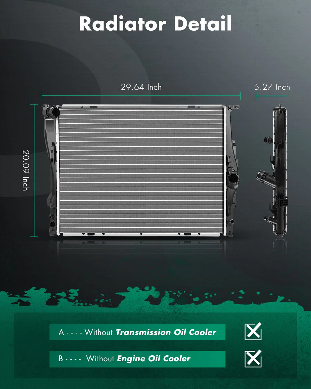 Aluminum Radiator for BMW 328i 128i (2007–2013) - Part #2882