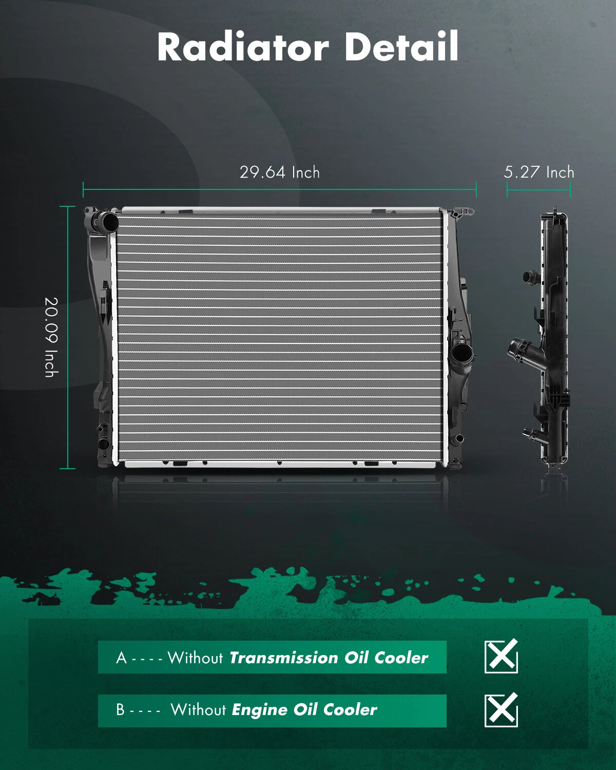 Aluminum Radiator for BMW 328i 128i (2007–2013) - Part #2882
