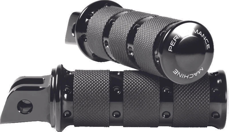 Performance Machine Footpegs for XLS Rider (Black Ano)