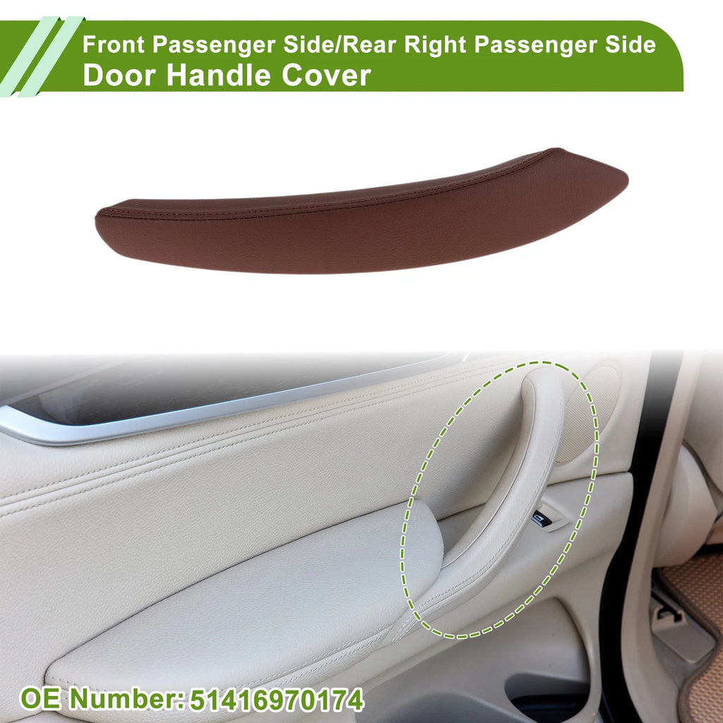 Door Panel Handle Pull Trim Cover for BMW X5 (2008–2013) No. 51416970174 Reddish Brown