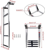 4 Step Telescoping Boat Ladder for Marine Use (Stainless Steel)