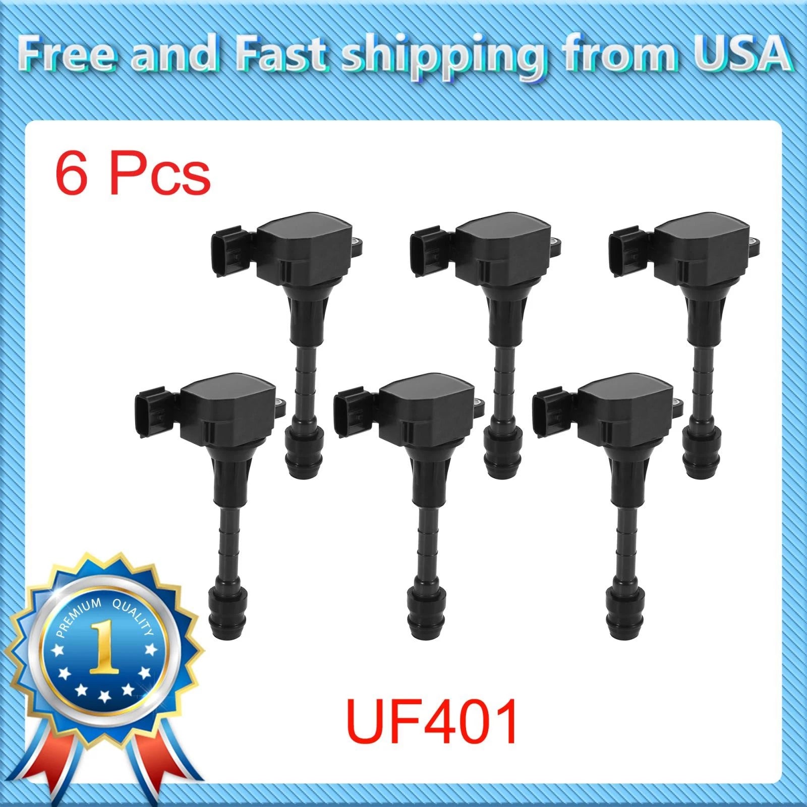 6X Ignition Coil Set for Nissan 350Z, Infiniti G35 FX35 M35 M35X V6 3.5L
