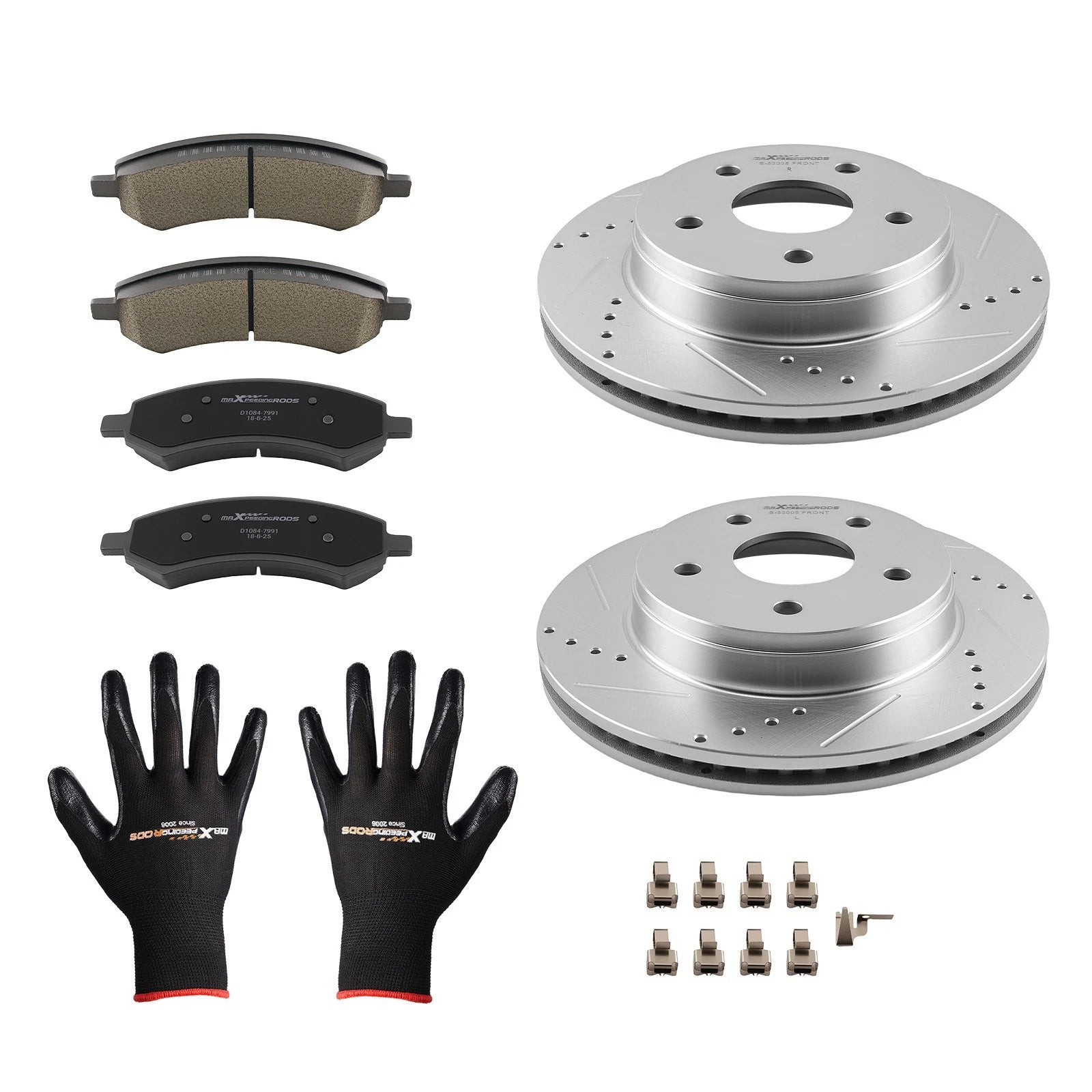 Front Brake Rotors+Ceramic Brake Pads for Ram 1500 11-18/Chrysler Aspen 07-09
