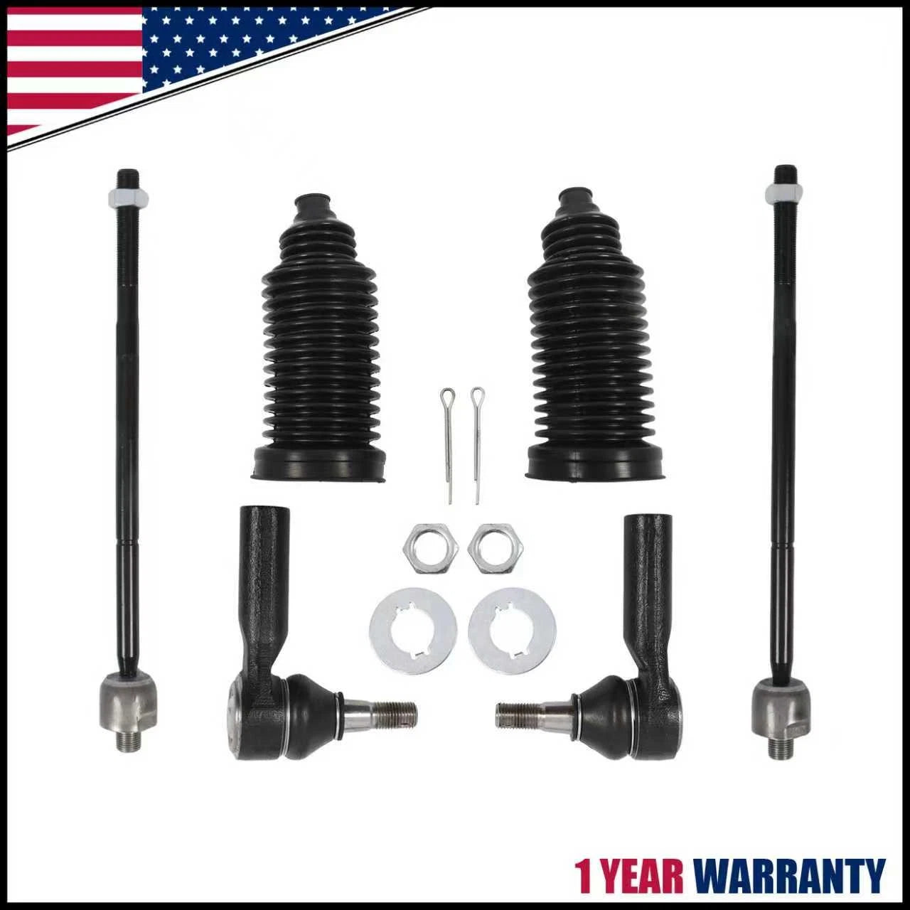 Set of 2 Tie Rods for Ram 1500 (2013–2018) Front Inner Outer Suspension Kit