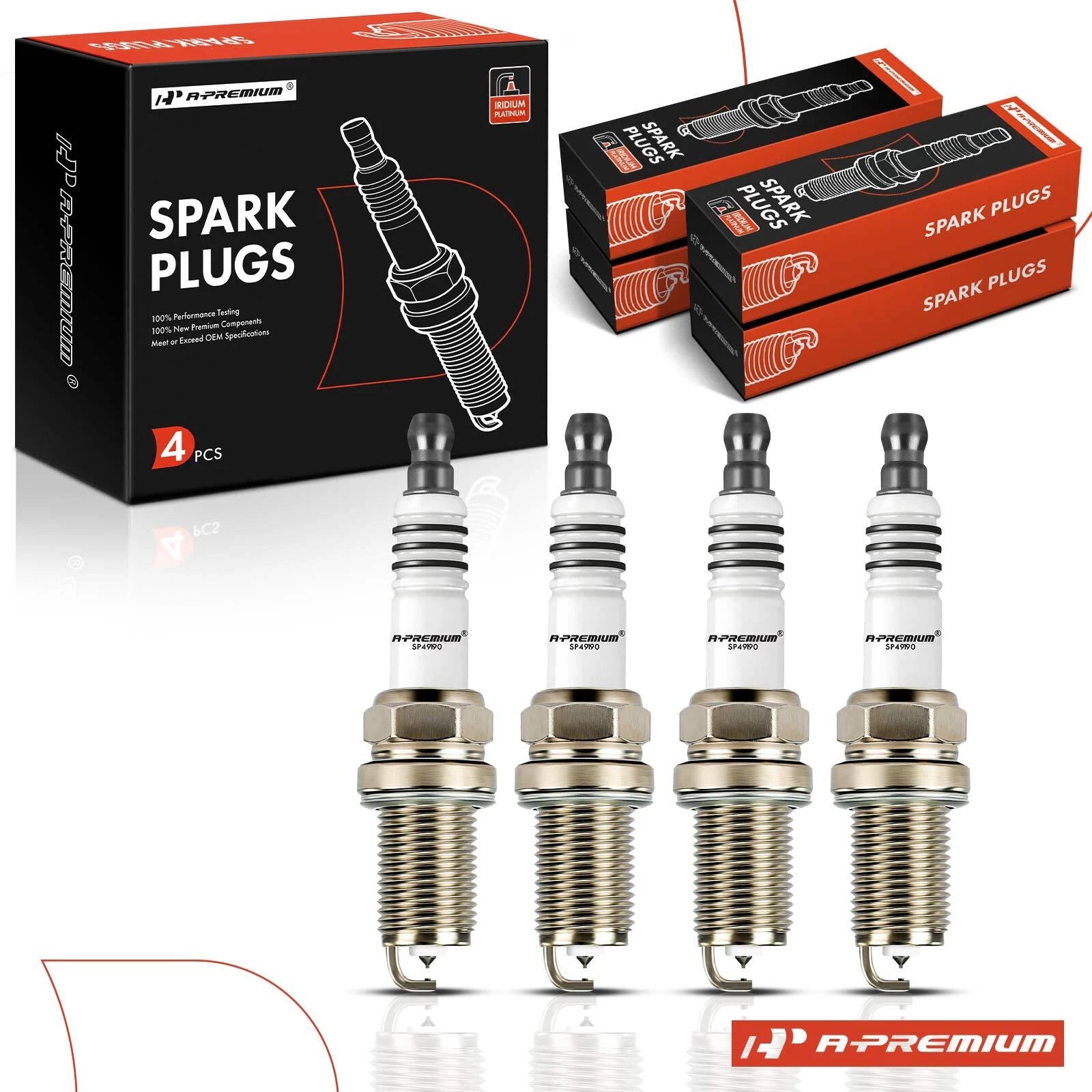 Set of 4 Iridium Platinum Spark Plugs for Honda Civic (1988–1991)