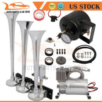 Air Horn Kit with 3 Trumpets for Truck Car (0.5G Tank, 150PSI)