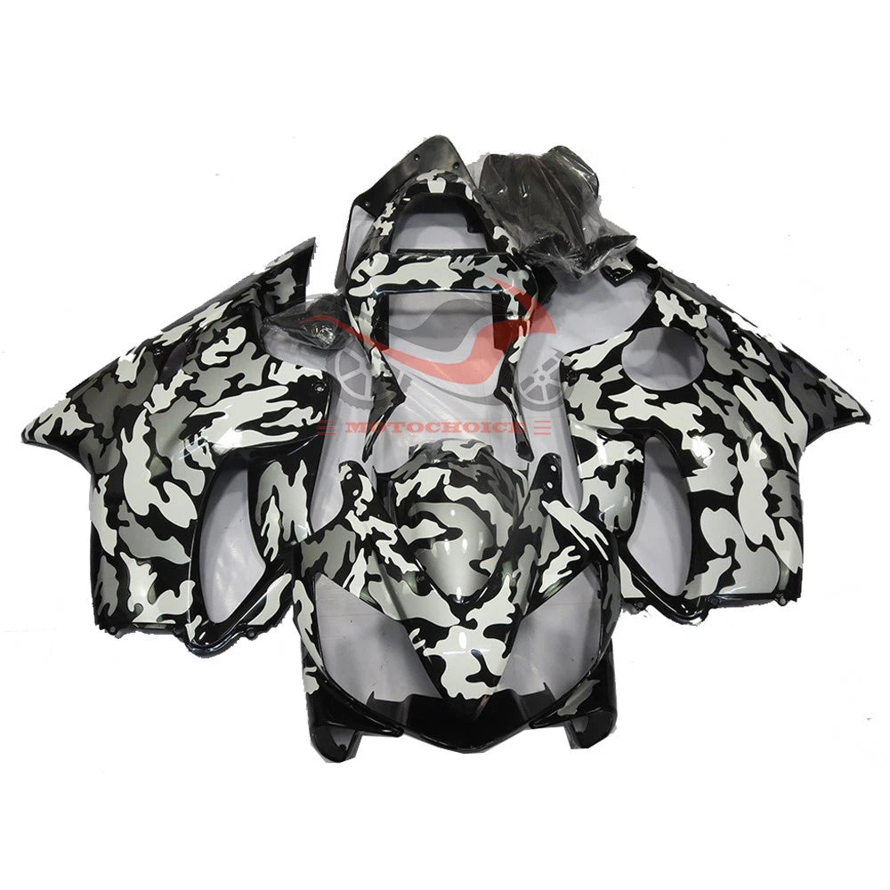 Fairing Kit for Honda CBR600F4i (2001–2003) Black & Silver Camo
