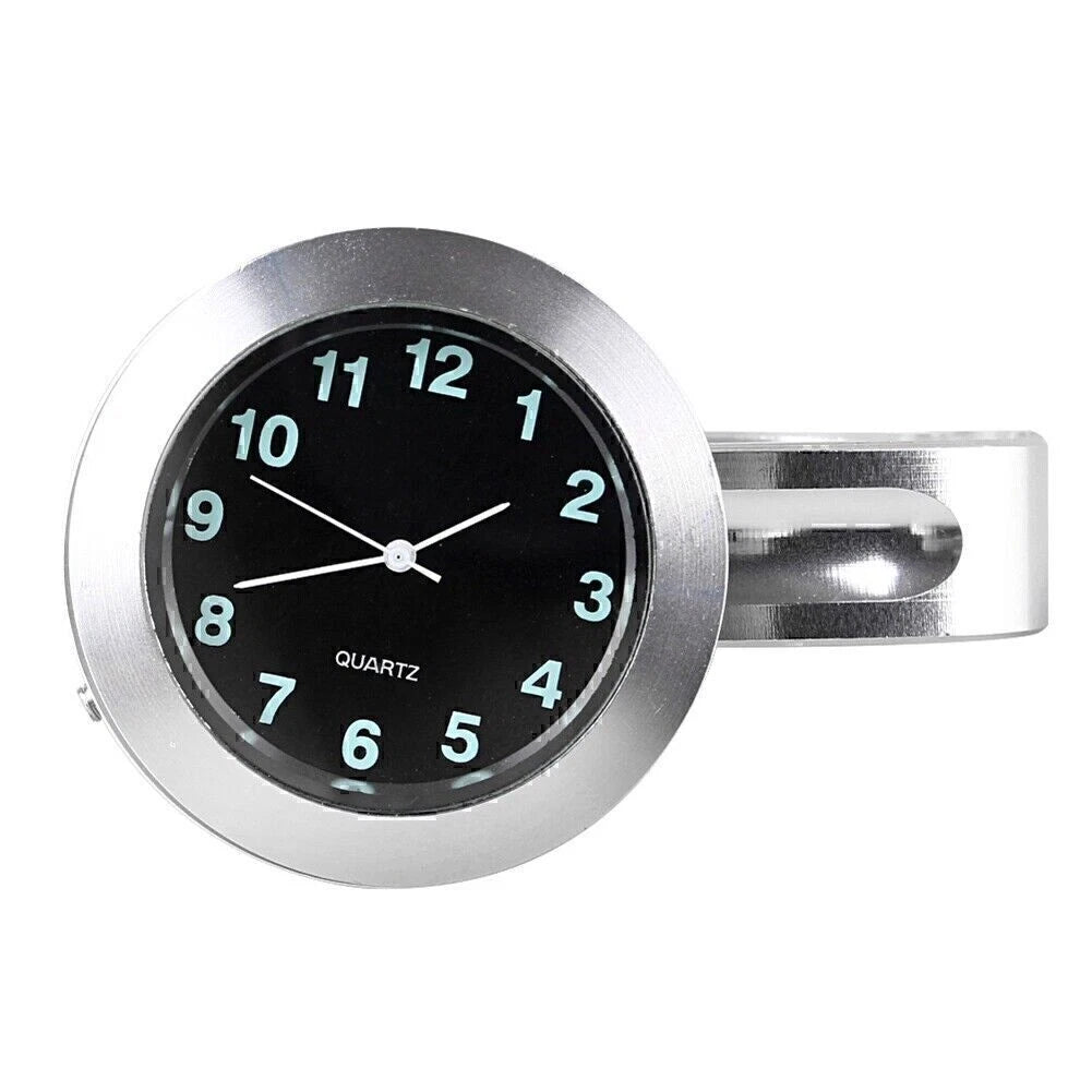 Digital Clock Watch Handlebar Mount Holder for Bike (Chrome, Waterproof)