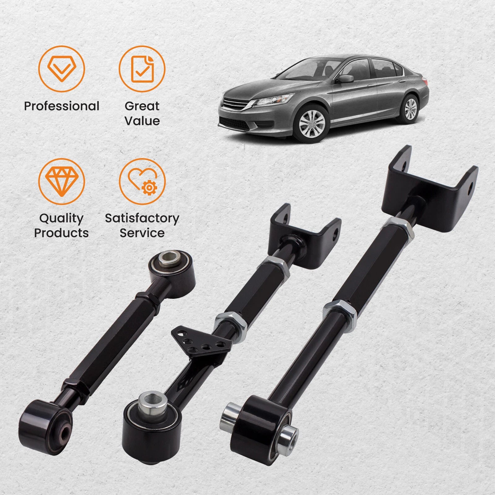 Set of 6 Adjustable Rear Control Camber Arms for Acura TL
