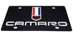 Emblem License Plate 3D Script Full Black for Chevrolet Camaro (2010–2015)