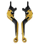 Folding Extendable Brake Clutch Levers for Yamaha YZF R1 (2004–2008), R6 (2005–2016), R6S (Gold)