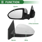 3 Pins Left Driver Side Door Mirror for Chevrolet Cruze (2011–2015)
