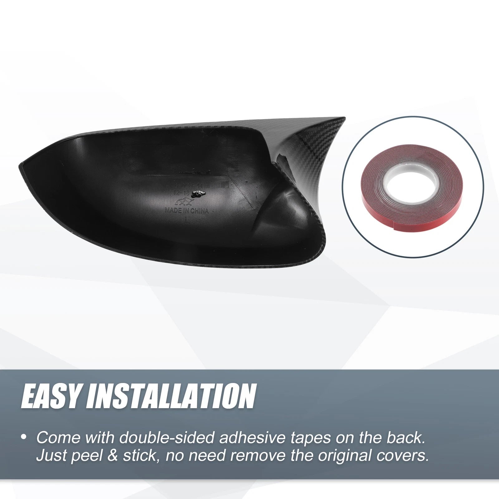 1 Pair Rearview Mirror Cover Overlay for Ford Focus RS ST (2016–2018)