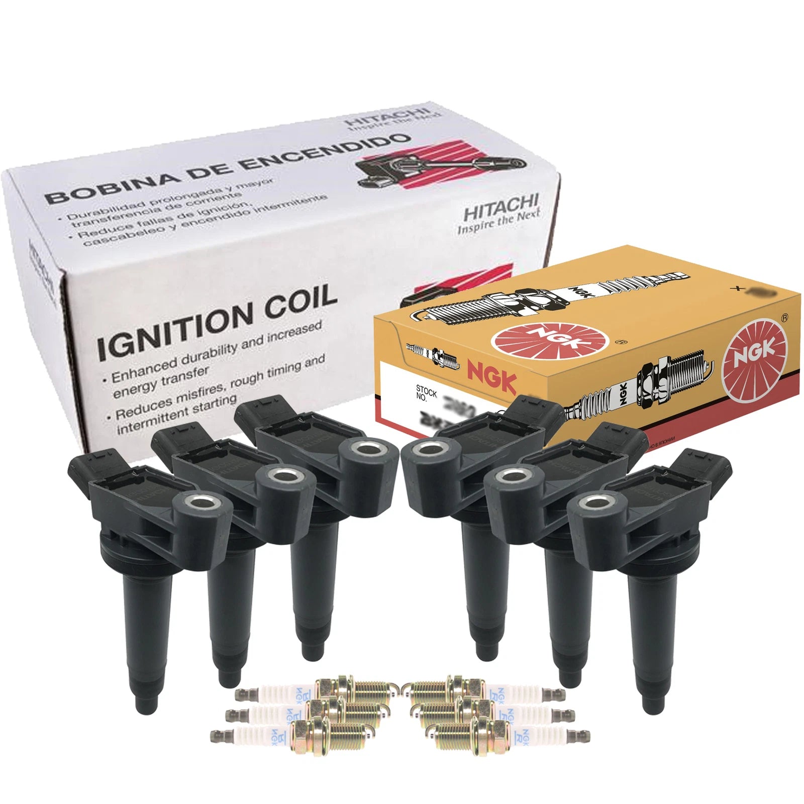 Set of 6 Ignition Coils & 6 Spark Plugs for Lexus Toyota 1MZFE (1992–2004)