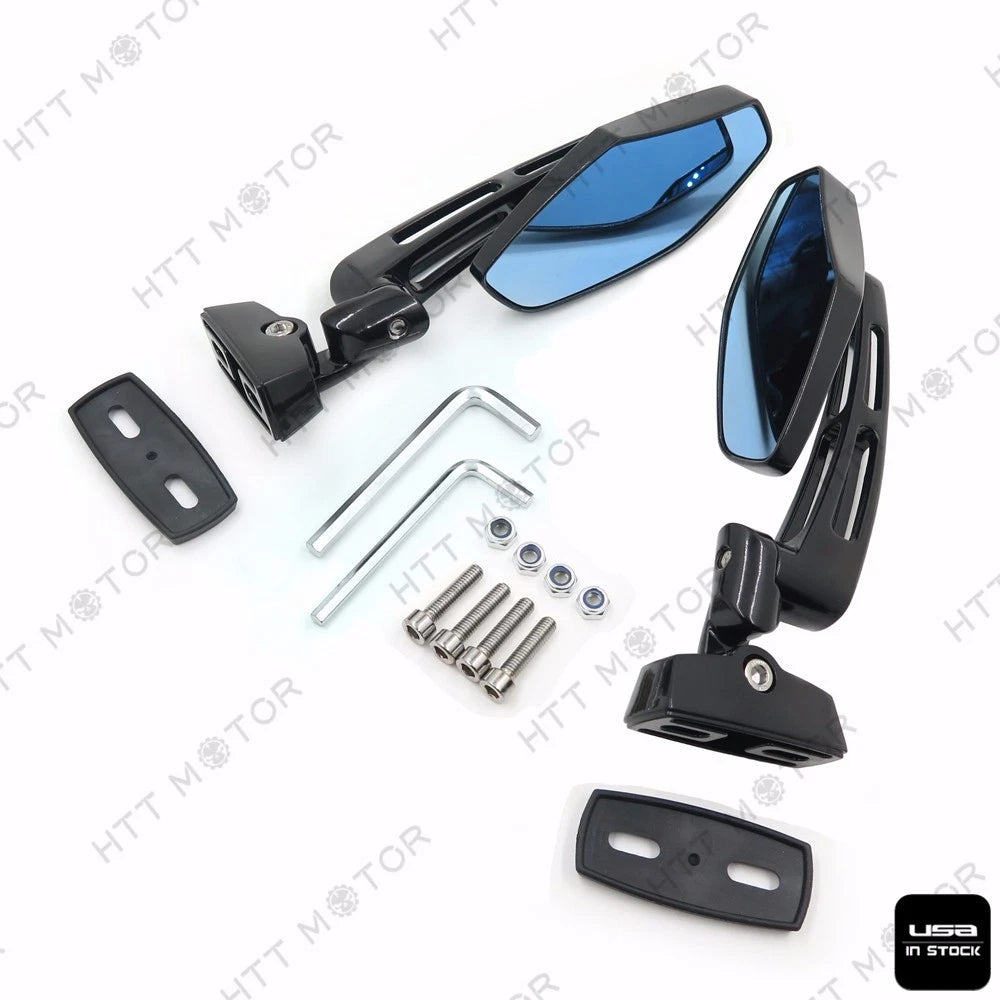 CNC Aluminum Rearview Side Mirrors for Yamaha XVS1100 V-Star Custom (2000–2009)