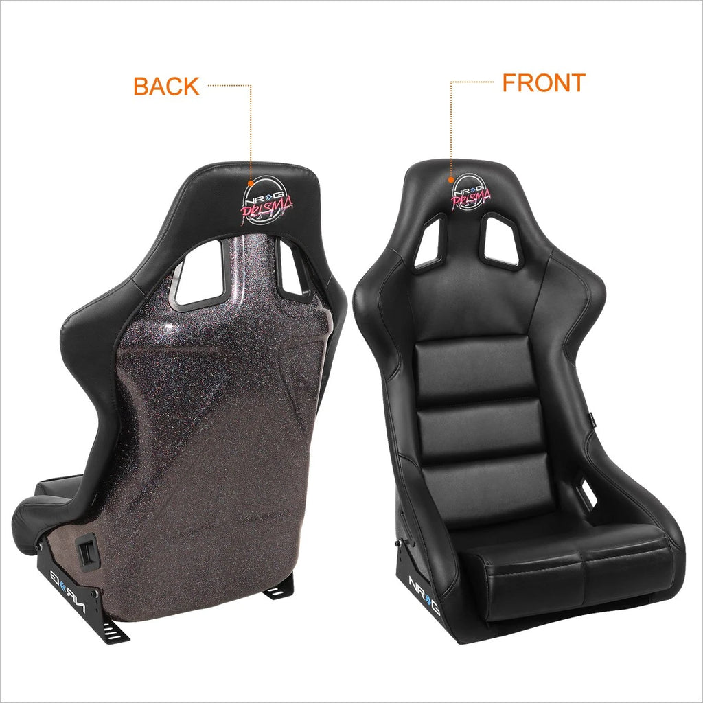 NRG FRP-302BK-V Bucket Seat for Universal Fit (Large Size)