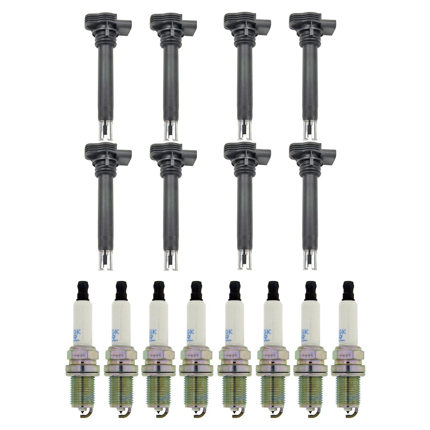 Set of 8 Ignition Coils & NGK Laser Platinum Spark Plugs for Audi R8 RS4 RS5 (2008–2021)
