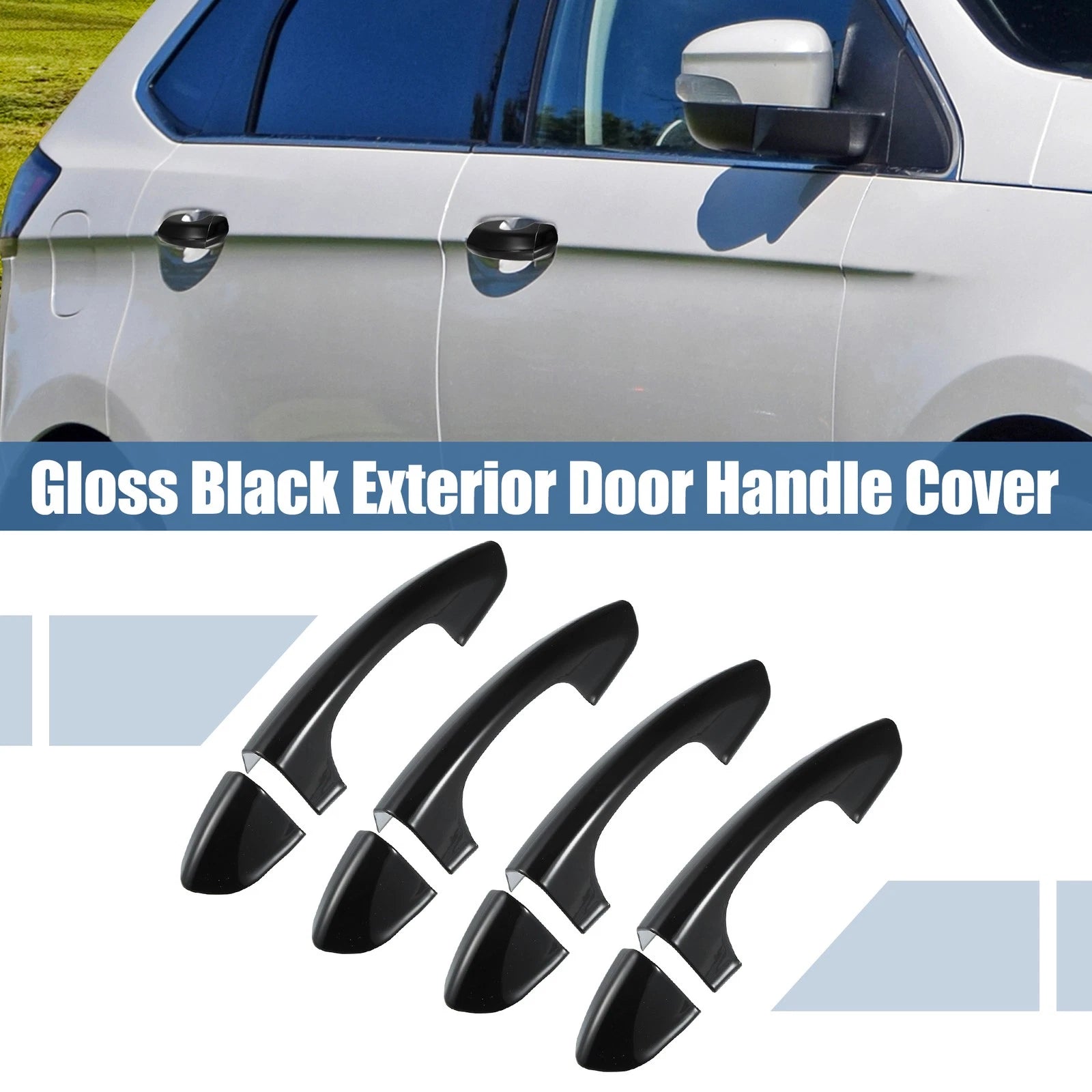 Set of 4 ABS Exterior Side Door Handle Cover Trim for Ford Fusion (2013–2020)