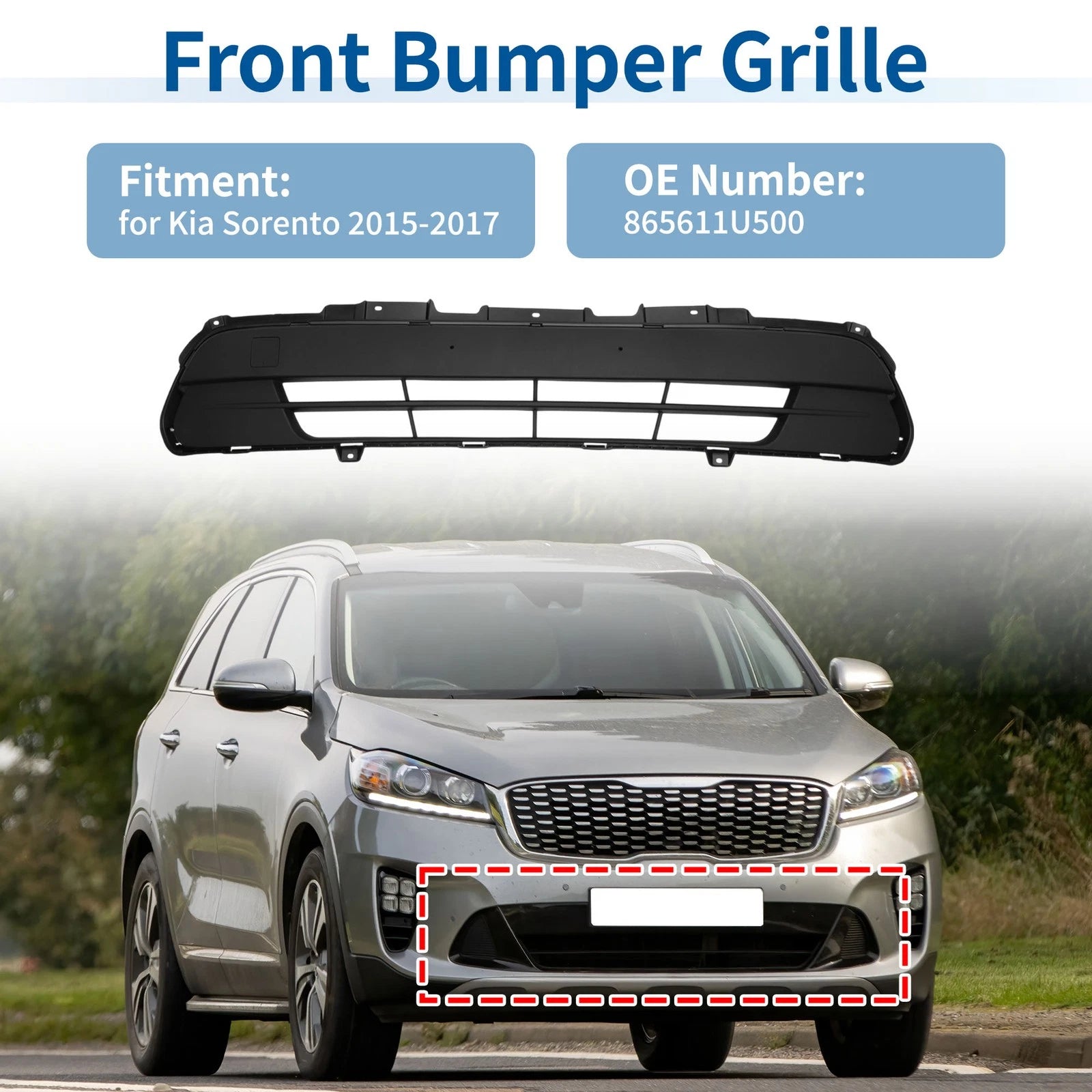 Lower Grille for Kia Sorento (2015–2017) - 1 Pcs