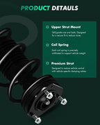 Front Pair Shocks & Struts with Coil Springs for Ford Fiesta (2011–2013)