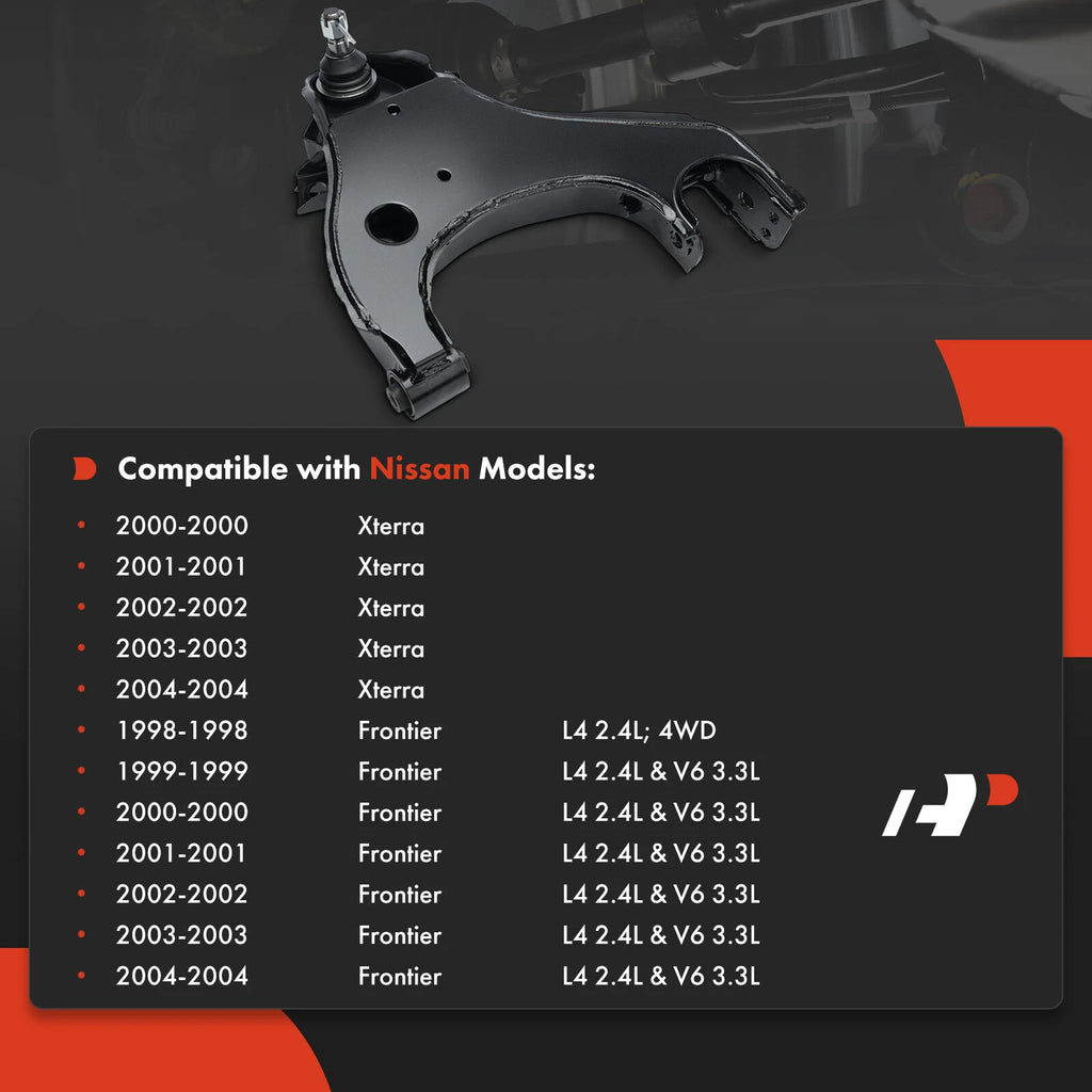 Front Left Lower Control Arm with Ball Joint for Nissan Frontier Xterra (2005-2019)