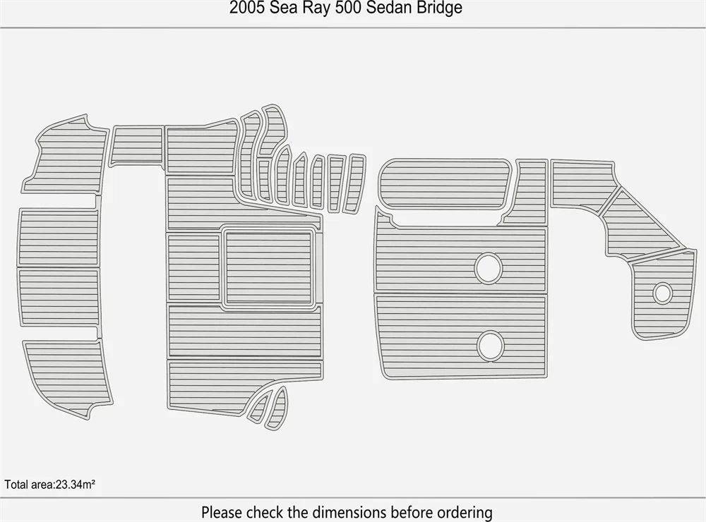 EVA Pads Flooring Mat for Sea Ray 500 Sedan Bridge (2005)