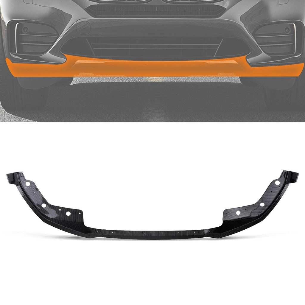 Carbon Look Front Bumper Lip Spoiler For 2019-2021 BMW 3 Series G20 M Sport