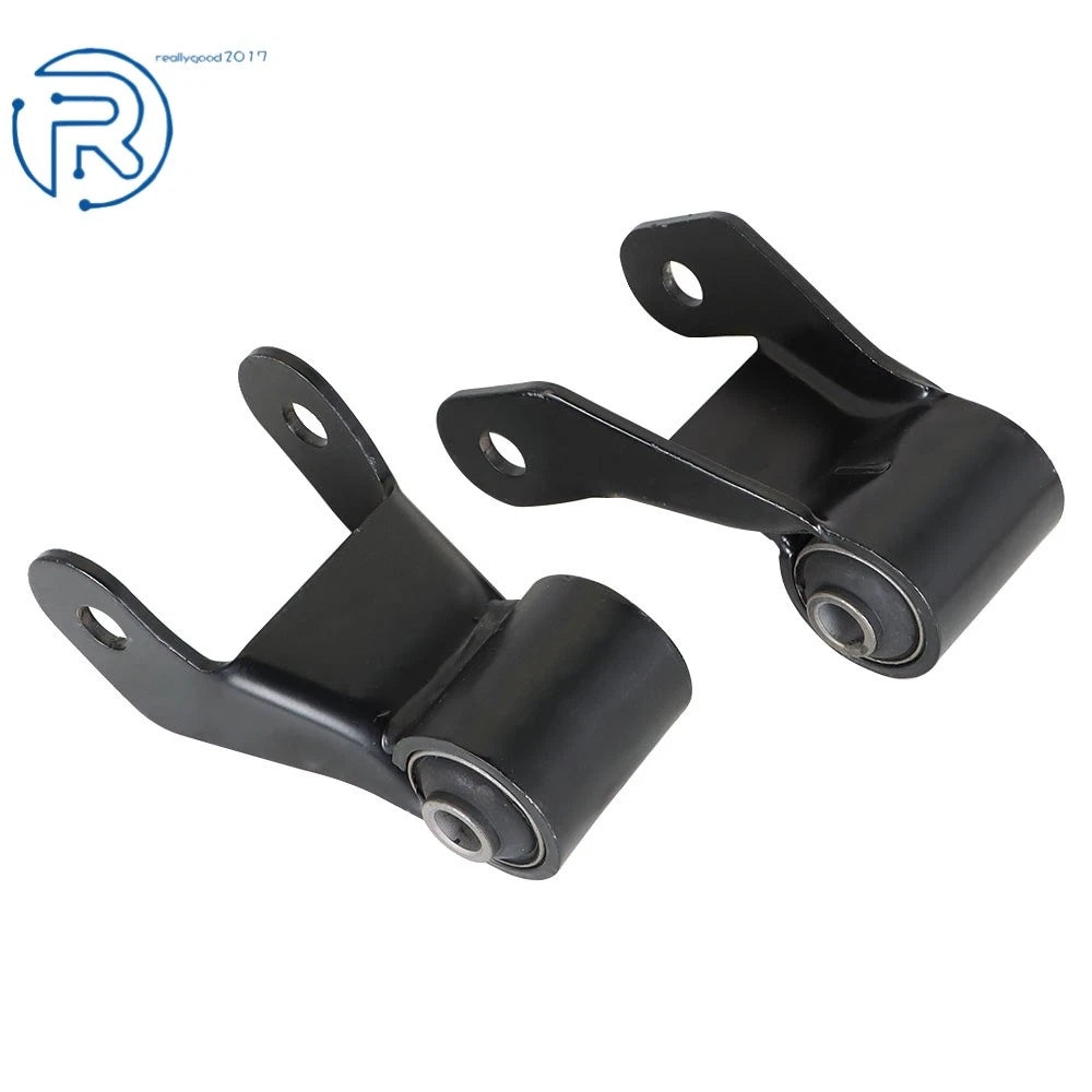 Set of 2 Rear Leaf Spring Shackle Brackets for Chevy GMC Sierra (1999-2013)