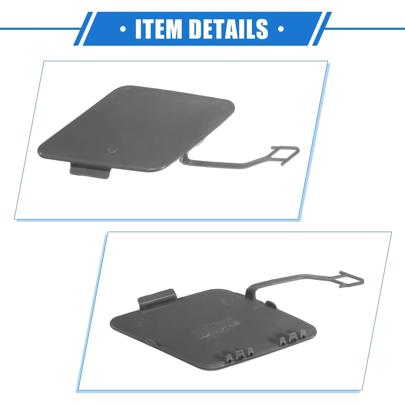 Rear Bumper Tow Hook Eye Hole Cover Cap Gray for BMW 3 F30 (2012-2015)