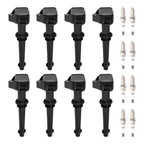 Set of 8 Ignition Coils & Spark Plugs for Jaguar XF XJ XK XKR