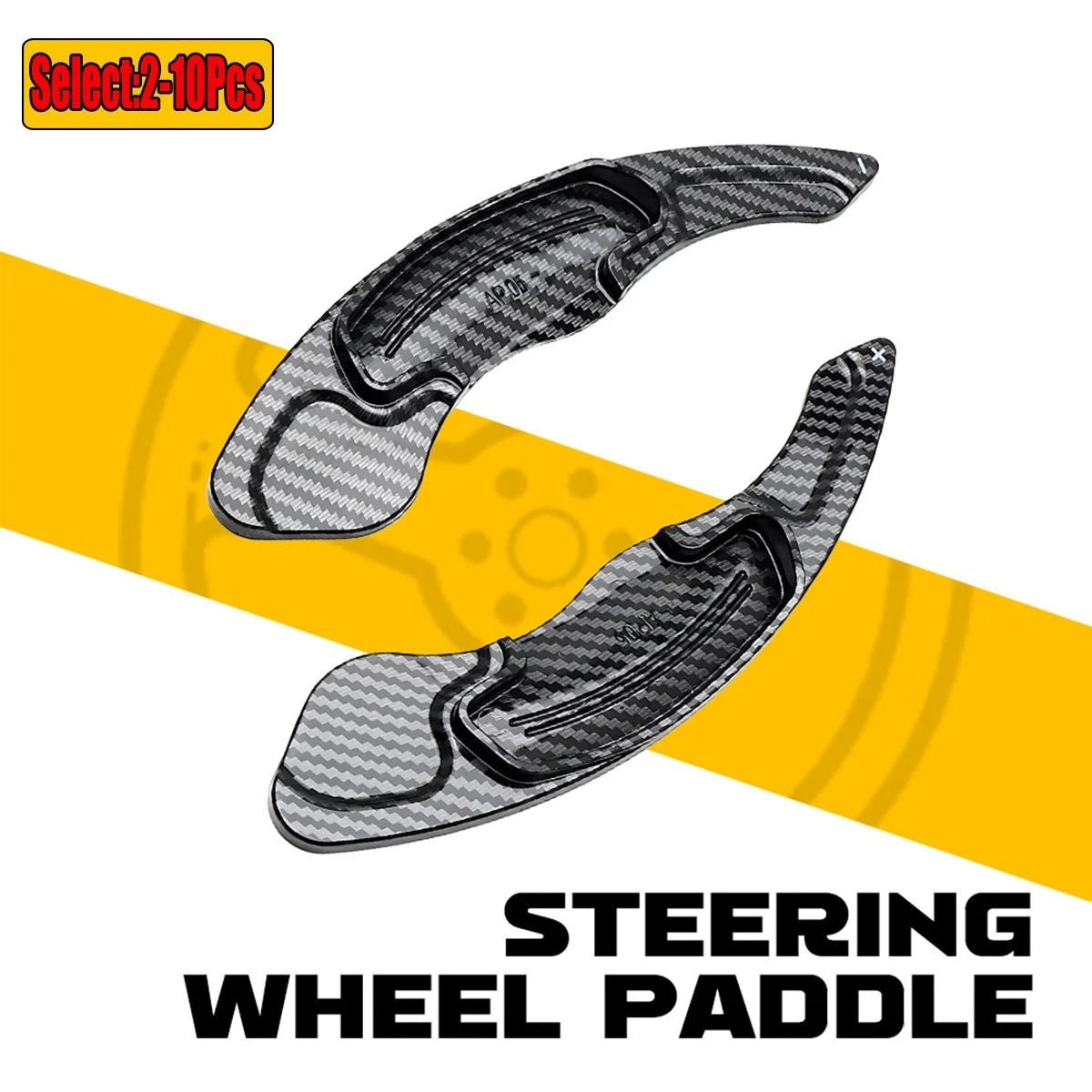 10Pcs Carbon Steering Wheel Paddle Shifter for Honda Civic (2016–2021)