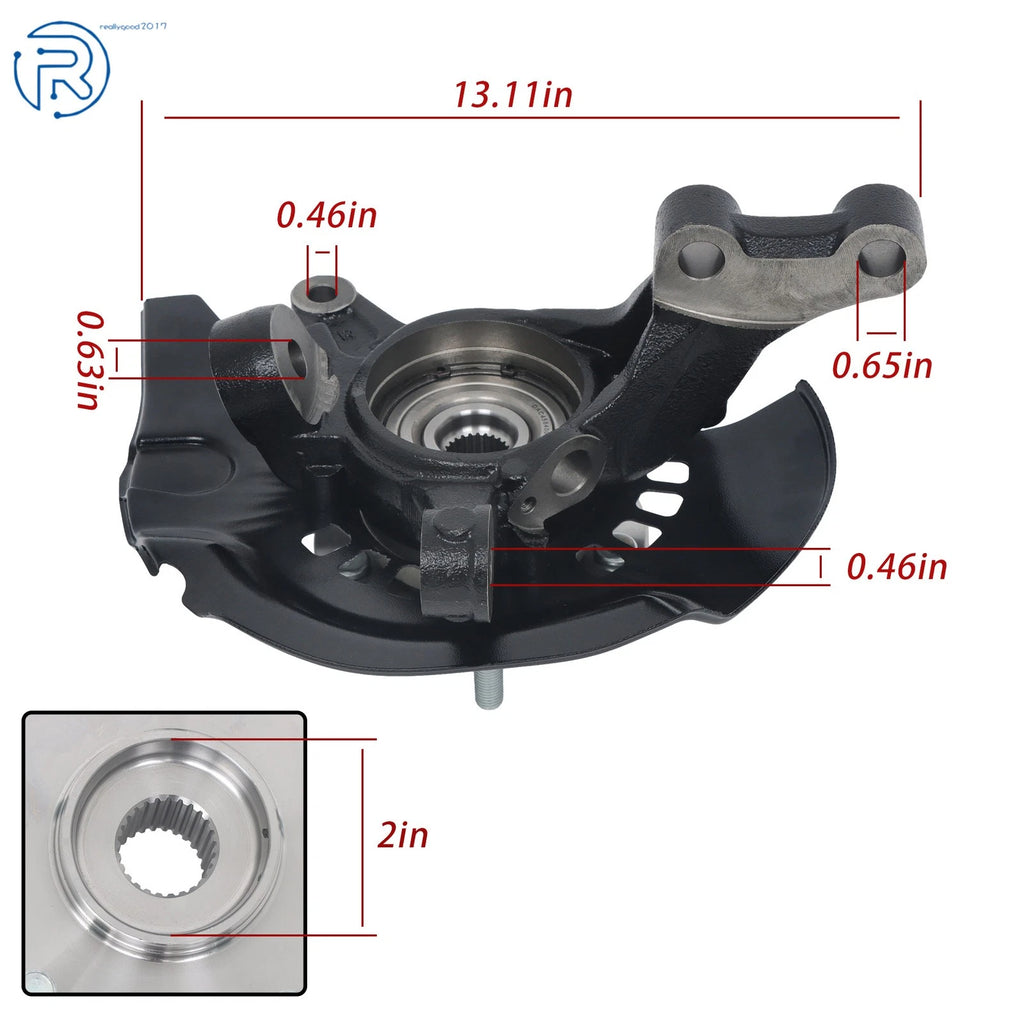 Front Right Steering Knuckle & Wheel Hub Bearing Assy for Toyota Highlander (2001–2023)