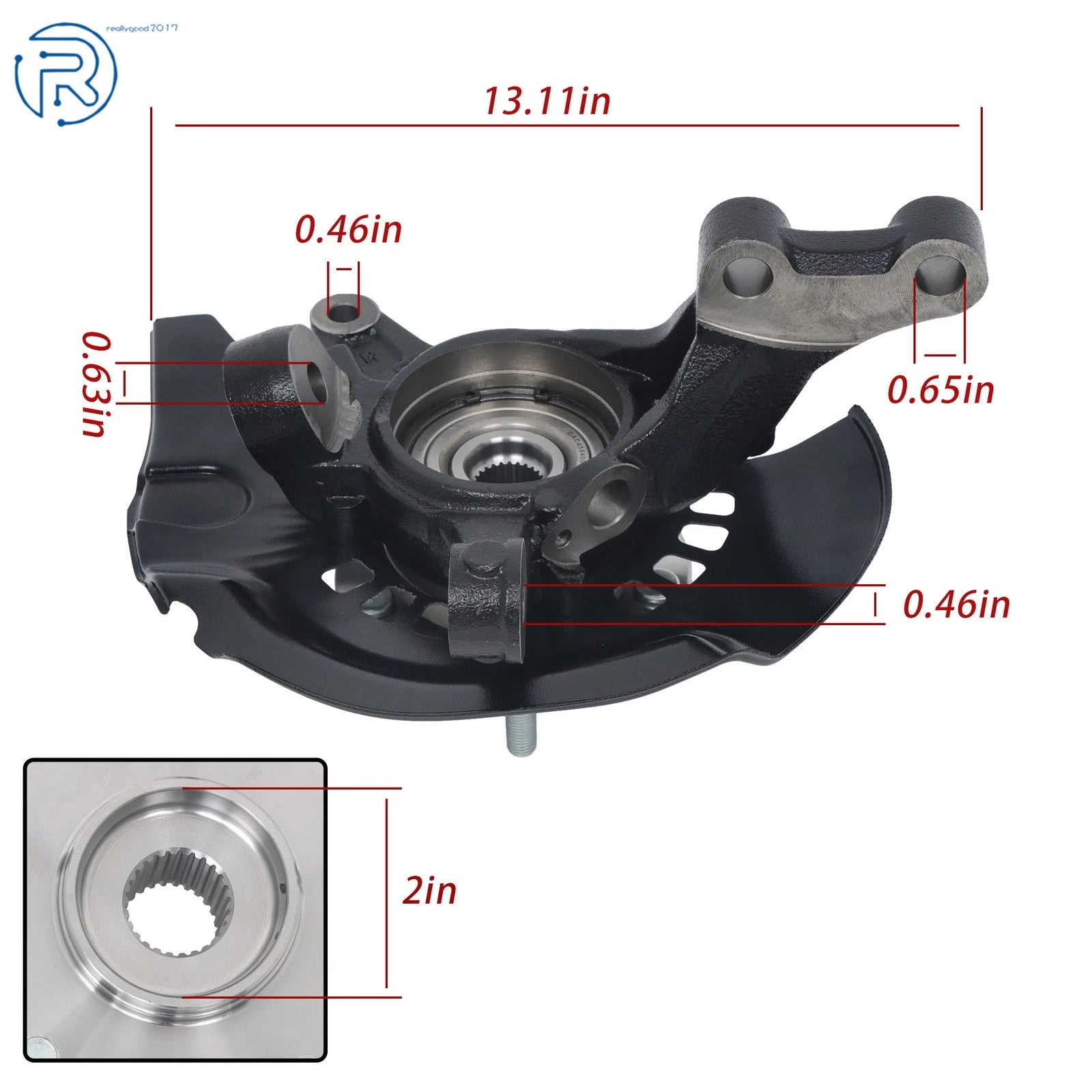 Front Right Steering Knuckle & Wheel Hub Bearing Assy for Toyota Highlander (2001–2023)